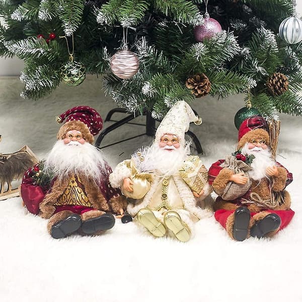 [LCS]Sittande jultomte julgransprydnad dekoration för fönster