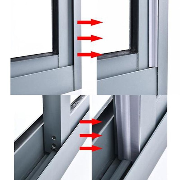 4/8/12 kpl Itsekiinnittyvä Ikkunatiivistenauha Äänieristetty Tuulenpitävä Pölytiivis Tiivistenauha Gray 4PCS
