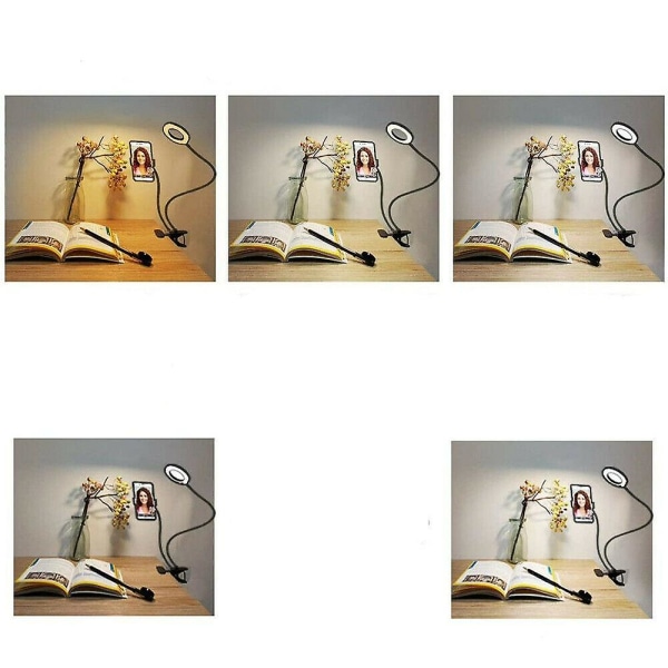 LED Selfie Ring Light Telefonhållare Flexibelt Stativ Lång Arm För Stream Live Lampa