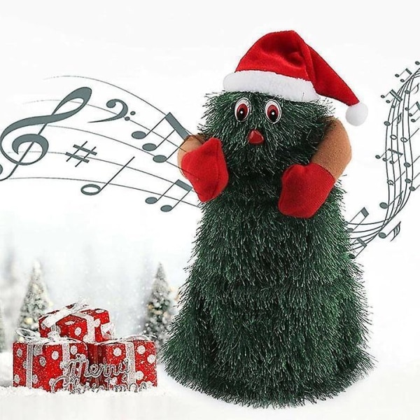Elektrisk Syngende Dansende Juletræ Musikalsk Roterende Dukke Juledekoration Medium