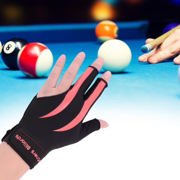 [LCS]1/2/3 Venstrehånds Snooker Billardhandske Gave Lavet af Elastisk Pink Sort 1 Pc Pink Black