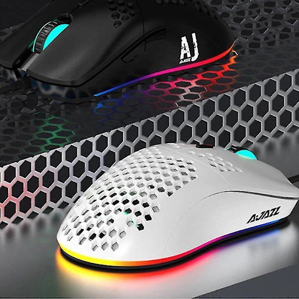 Lättviktig Trådbunden Mus Gaming Justerbar (vit)