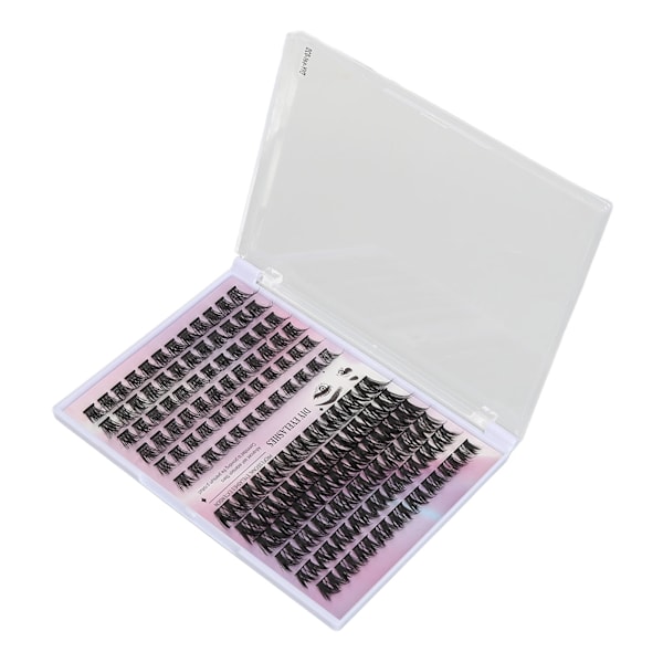 126 Kluster DIY Fransförlängningskit D Curl Fluffiga Individuella Fransförlängningar Kit med 3ml Franslim Dubbeländad Pincett Med Svart Gör