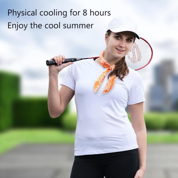 Kjølende Skjerf Wrap Sommer Kjølende Is Håndkle Kald Følelse Skjerf Nakke Wrap Hodebånd Is Skjerf Krage Nakke for Utendørs Løping Sykling