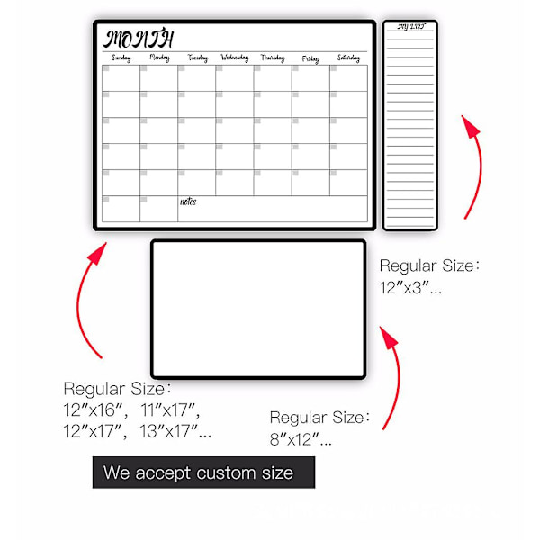 Kylskåpskalender Magnetisk Whiteboard Kalender