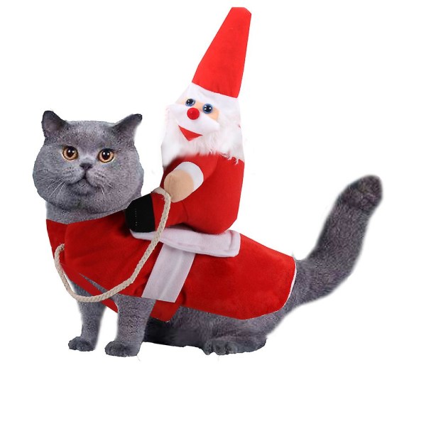 Jul Hundkläder Fest Husdjur Små hundar Kattkläder S