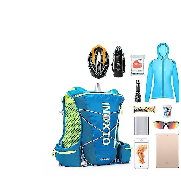 10l Løbe Hydrering, Vest Rygsæk Til Udendørs Sports Tasker (LXL Blå Taske 3L)