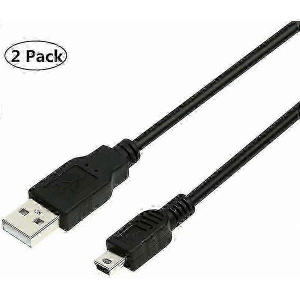 2 stk. USB PC-opladerkabel Strømledning til Texas Instruments TI-84 Plus CE, TI-84 Plus C Silver Edition, TI 89 Titanium, TI Nspire CX/TI Ns 5 5