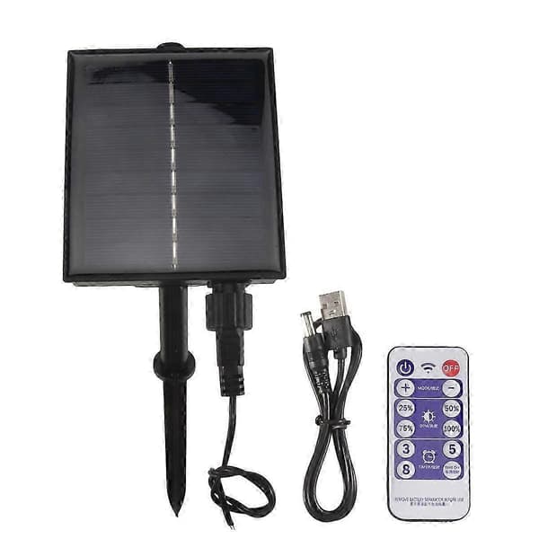 [LCS]1200mAh Solpanel Kontrolboks Sæt Lithium Batteripanel til 3.7V 24V LED Lyskæde Strip Lampe DC Cha Black