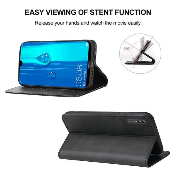 [LCS] För Huawei Y Max Magnetisk Stängning Läder Telefonfodral Black