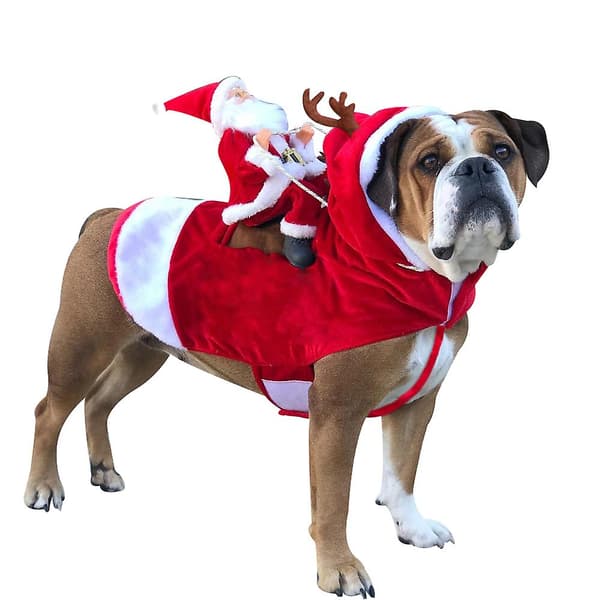 [LCS]Julhunddräkt Rolig Hund Tomte Kostym Ridning M