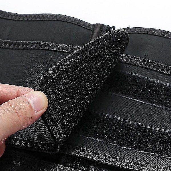 Taljetrimmer Bælte Kvinder Sauna Dragt Sved Wrap Træner Slankende Kropsformer Black 4XL