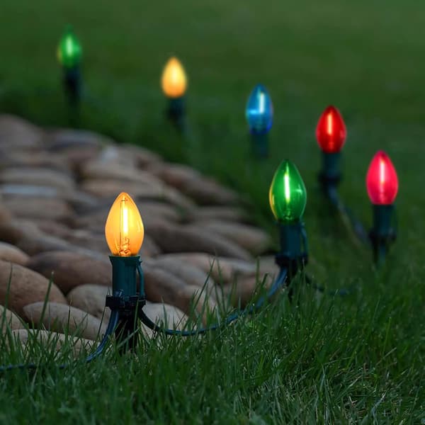 [LCS]Pallerina C7 LED Christmas Lights 25Ft Multi-color Christmas String Clear Multicolor