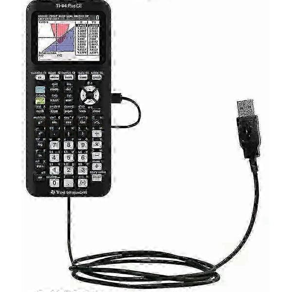 2 stk. USB PC-lader Ladekabel Strømledning for Texas Instruments TI-84 Plus CE, TI-84 Plus C Silver Edition, TI 89 Titanium, TI Nspire CX/TI Ns 5 5