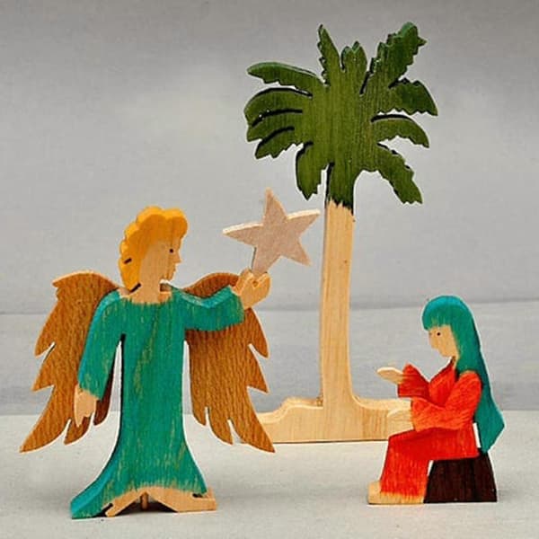 [LCS]Julberättelsen Unik Krubba i Trä Julklapp, Ny