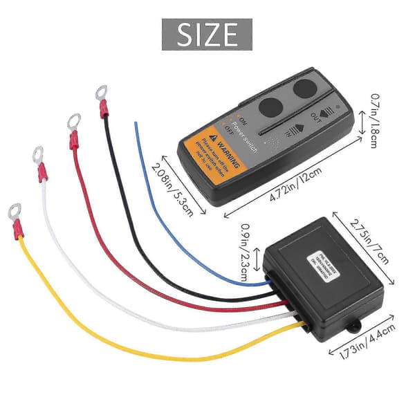 12v Vinsch Fjärrkontroll Kit Handenhet Kompatibel Bil Atv Suv Utv Universal