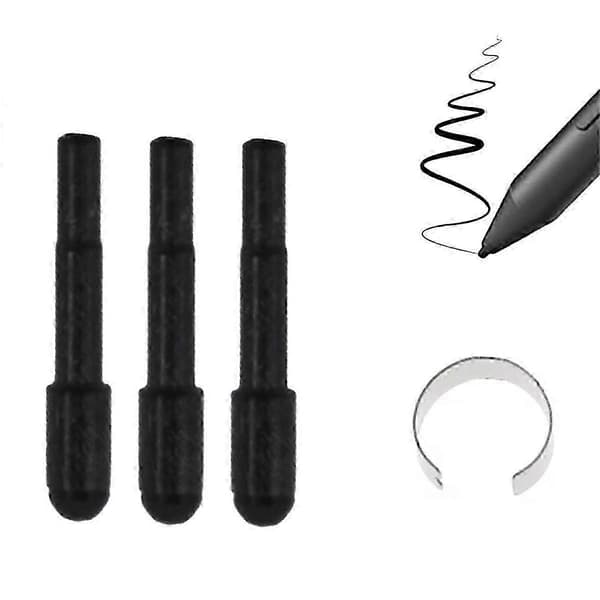 Erstatningsspisser kompatible med HP Active Pen G2/G3/T4Z24AA - 3-pakning med stylustupper Black