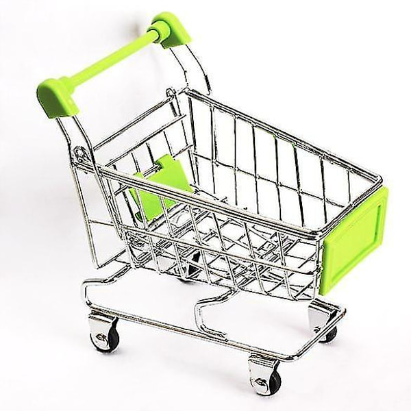 Skrivebordsdekorasjon/leketøy Mini Handlevogn Green