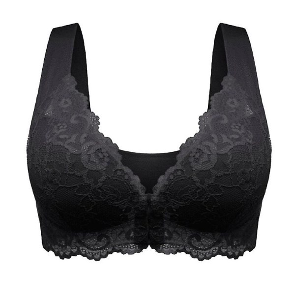 Naisten pehmeät, erittäin hengittävät Zero Bunden -rintaliivit, langattomat push-up -rintaliivit, jotka estävät roikkumista Black 7XL
