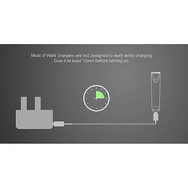 2,4V 3,6V lader EU-plugg strømadapter elektrisk lader for voksne, barn, kjæledyrklippere Black