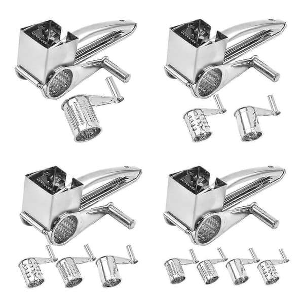 [LCS] Manual Cheese Grater with Razor-Sharp Blades and Ergonomic Handle for Perfect Grating Results - Easy to Use and Clean Silver silver D