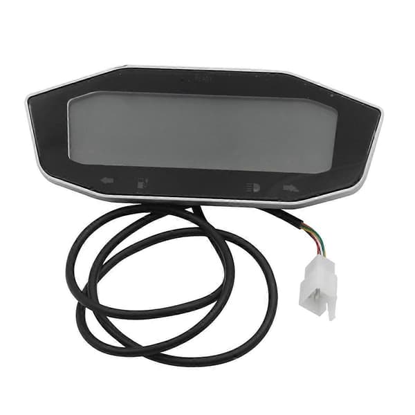 Til Citycoco Speedometer Batteristrøm Display Speedometer Gear LED Display Måler 60V 72V til Cityco Black