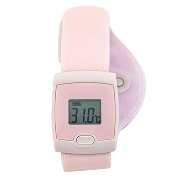 Digital Baby Intelligent Bluetooth Termometer Smart Feber Temperatur Armbånd LCD Display til Pink