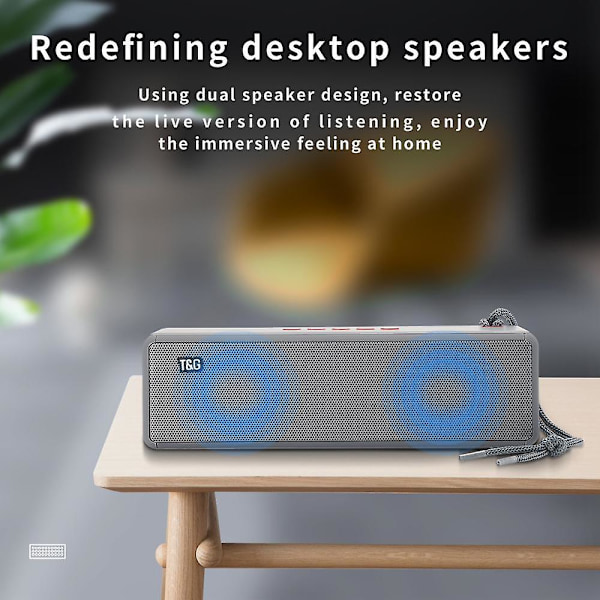Kannettavat Bluetooth-kaiuttimet Tehokas Soundbar HiFi Subwoofer-järjestelmä|Kannettavat kaiuttimet (sininen)