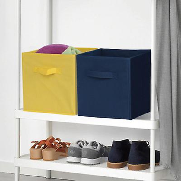 6 stk. Basics Sammenklappelige stofopbevaringskasser, organizer, opbevaring B
