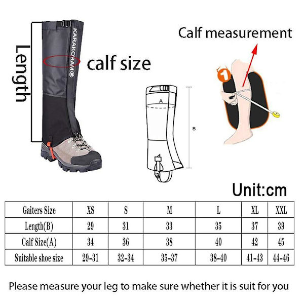 Säärystimet vaelluskenkiin, leggingsit, kengät, retkeily, vaellus, hiihto, metsästys Red L(38-40)
