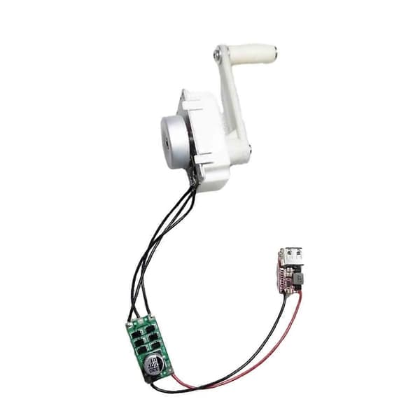 Håndsvinget Motorgenerator Sæt Nødstrømsbank USB-oplader 5V 5W As Shown