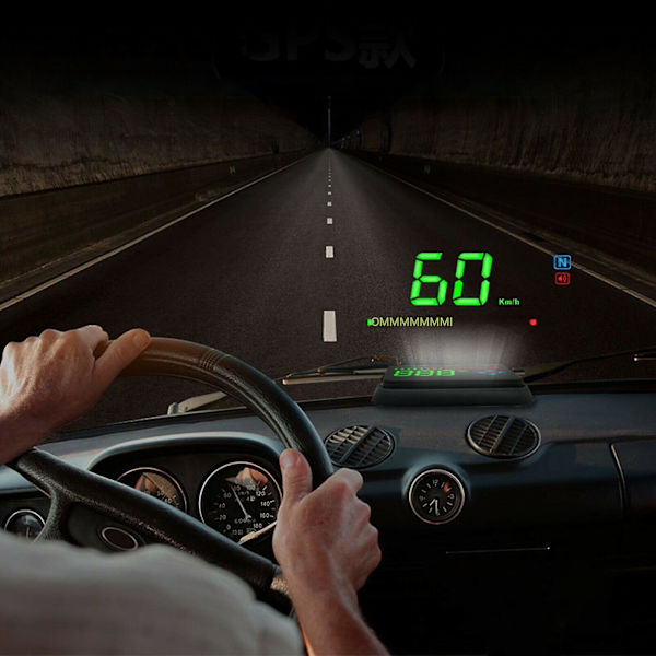 Bil HUD Head Up Display Hastighedsadvarsel