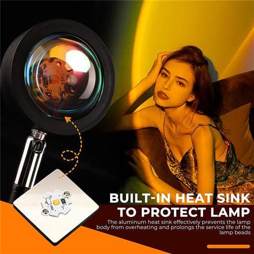 Farver USB Sunset Projektor Lampe