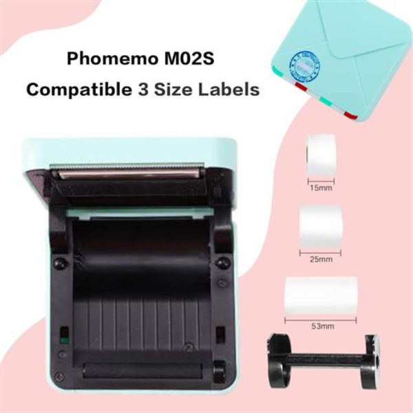 Phomemo M02S Kannettava Bluetooth-lämpötulostin ilman mustetta 300