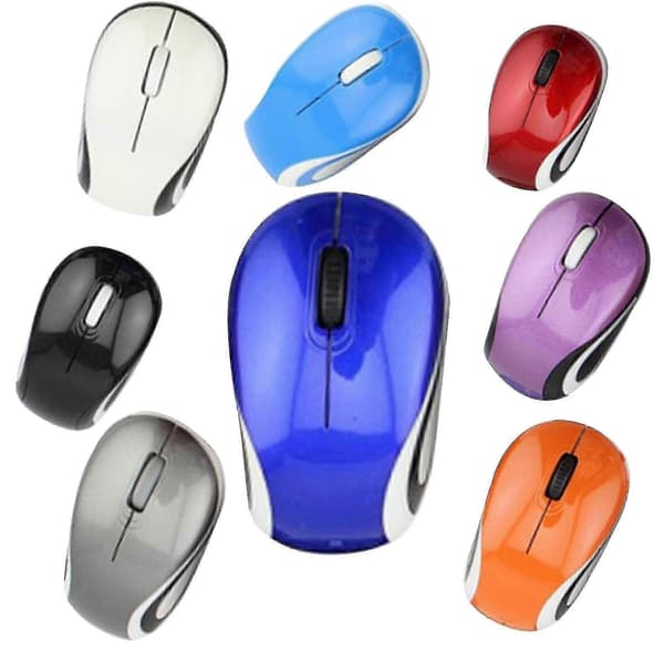[LCS] Mini liten trådløs mus for reise Optisk bærbar mini trådløs mus med USB-mottaker for PC bærbar datamaskin White