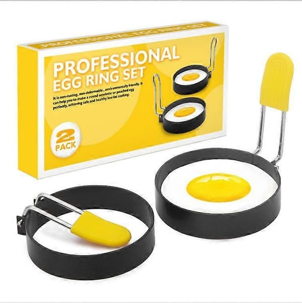 Egg Ring 2-pakning Egg Ring med Anti-skåldingshåndtak