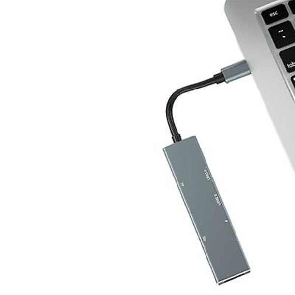 Type-C - HDMI -laajennustelakka, 6-in-1-keskitin USB 3.0- ja SD/TF-tuella