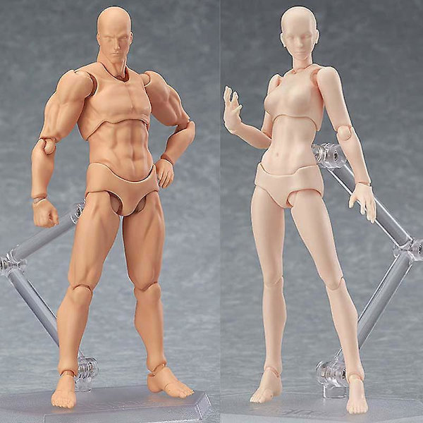 2 stk./sæt Lys Krop Chan & Kun Pvc Bevægelig Action Figur Model Til Shf Version 2.0 Gaver Skin Color