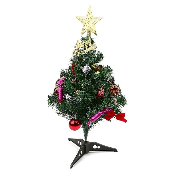 50 cm Mini Kunstigt Juletræ Bordplade Juletræ Med