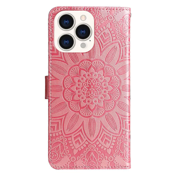 Læder telefoncover til iPhone 14 Pro Max Pink