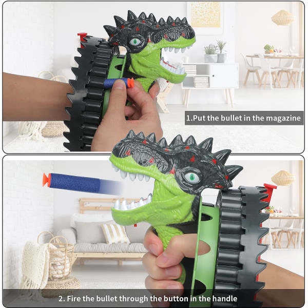 Elektrisk automatisk leksakspistol för Nerf Gun Bullet Dinosaur 34 Burst Electric Toy Gun Eva Soft Bullet