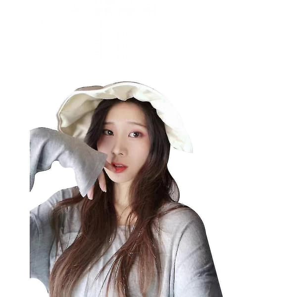 [LCS] Dame Mode Sommer Solhat Anti-uv Solhat Pandebånd Beige
