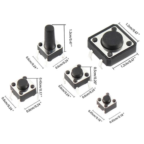 [LCS]125 stk. mikrobryter bilfjernkontrollknappbrytere SMD DIP assortert sett