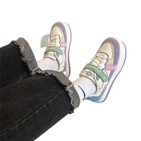 Jentesko Hjerte Jk Uniform Fritidssko White purple 37