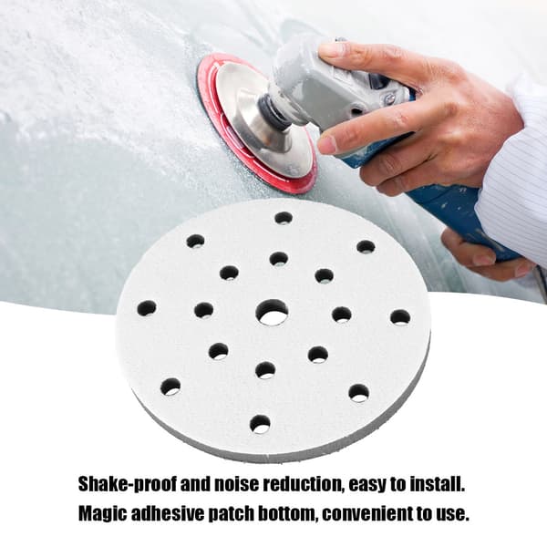 [LCS]150 mm diameter blød buffer svampe-interface dæmpeplade kompatibel med slibepuder 15 huller