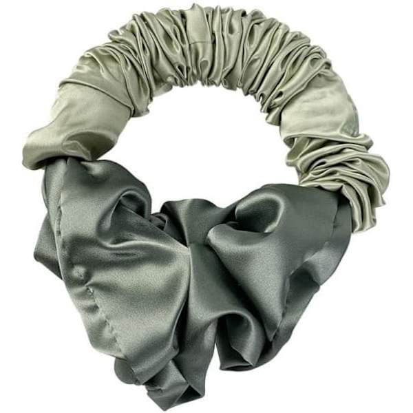 [LCS] Varmefritt krøllsilkescrunchie for kvinner, mykt elastisk satengsilkehårbånd, søvnig stylingtilbehør, silkehestehale
