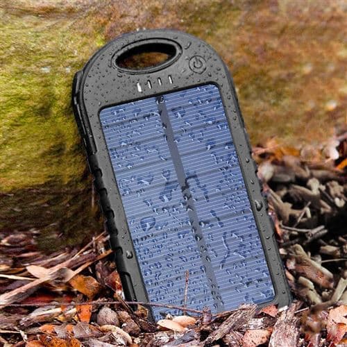 [LCS] Solar backup-oplader 5000 mAh Sort vandtæt