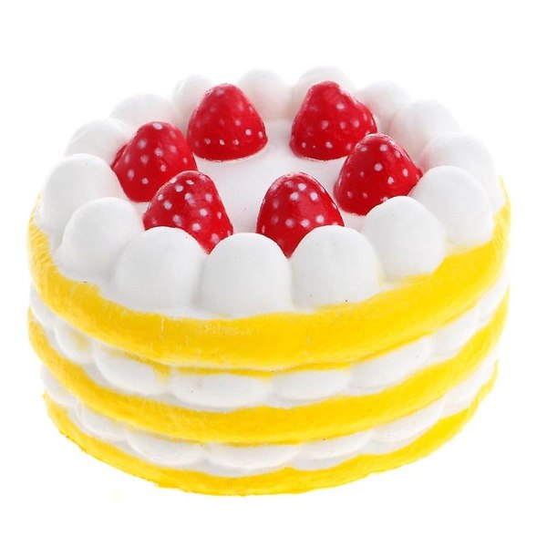 Strawberry Birthday Cake Squishy Pu Långsamt stigande Rolig Squeeze Healing Toy