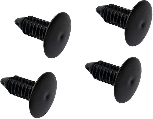 4 Stötfångarpluggar Täcker Främre Registreringsskyltshål, Nytt 6-7mm Hål White