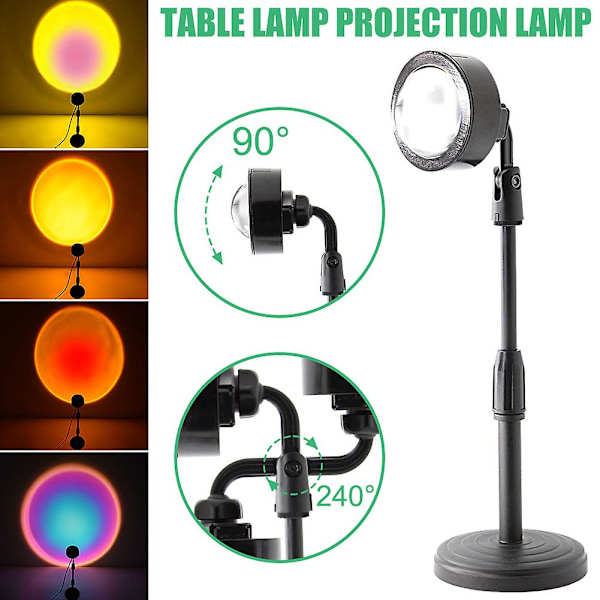 Speciell Solnedgångsprojektion LED-lampa Regnbåge Golvlampa Nattlampa För Vardagsrum Sovrum Romantisk Sunset